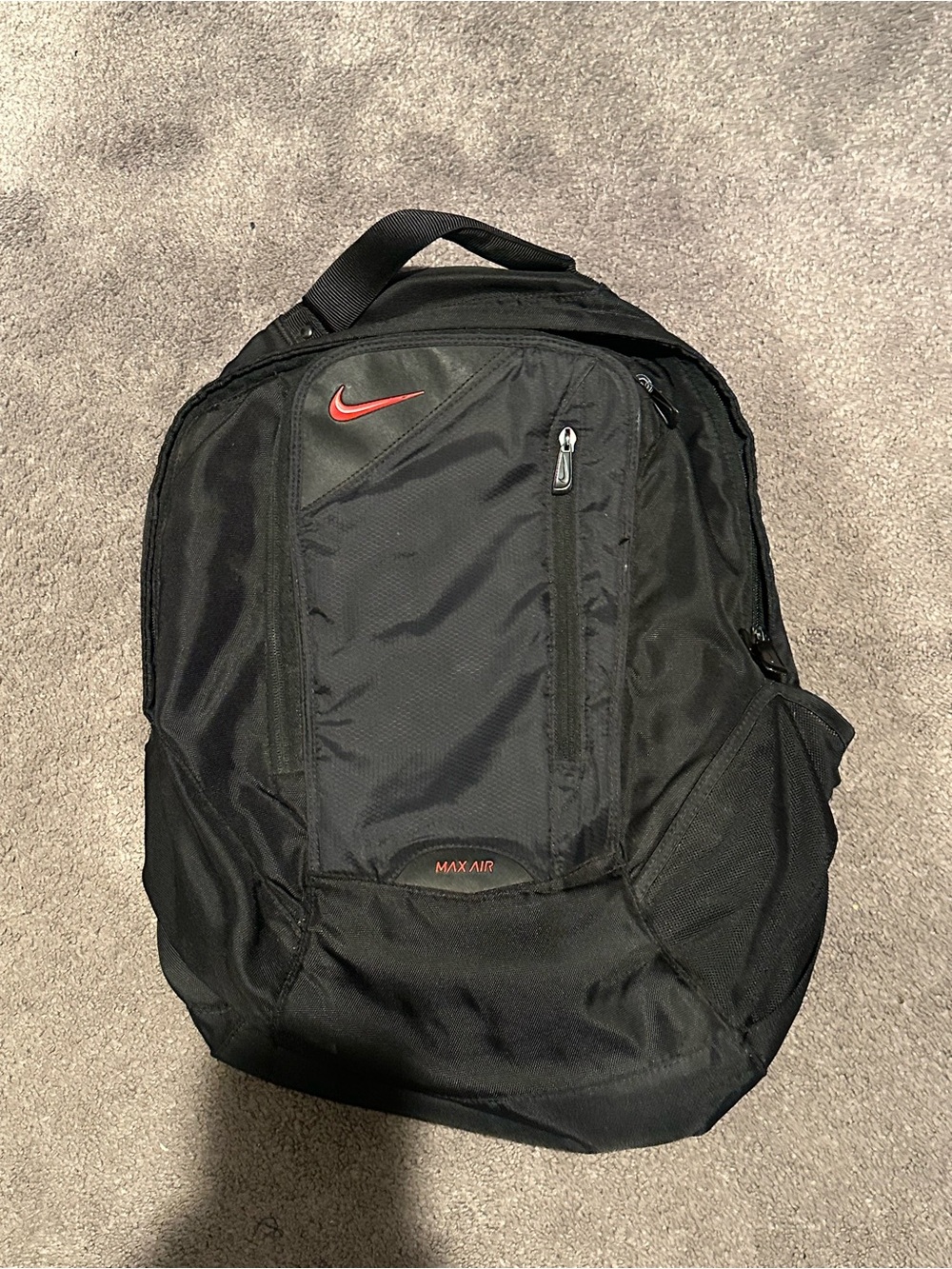 Nike Max Air Black Backpack Red Swoosh